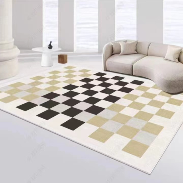 Cream Style Living Room Rugs Thick Sofa Tea Table Runner Home Bedroom Bedside Mat Balcony Anti-Slip Bay Window Mat