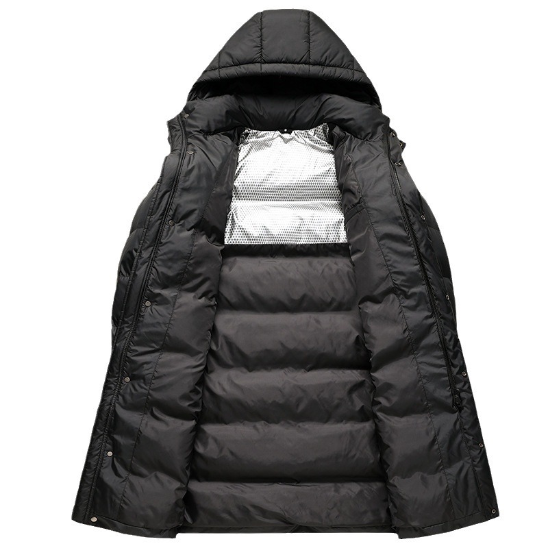 Men's Down Jacket Winter Hooded Thermal Long Coat For Couples_voghion.com