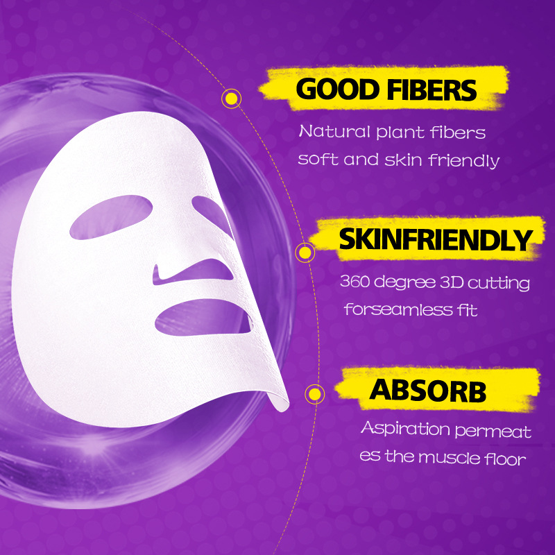 Full English SADOER Grape Seed Antioxidant Hydrating Goddess Moisturizing Face Mask Sheet_voghion.com