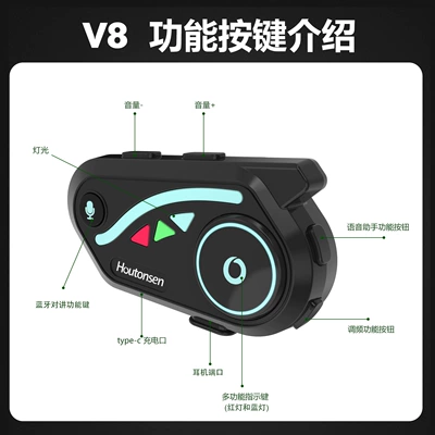 Waterproof, Compatible with Full-Face Motorcycle — Motorcycle Helmet Headset