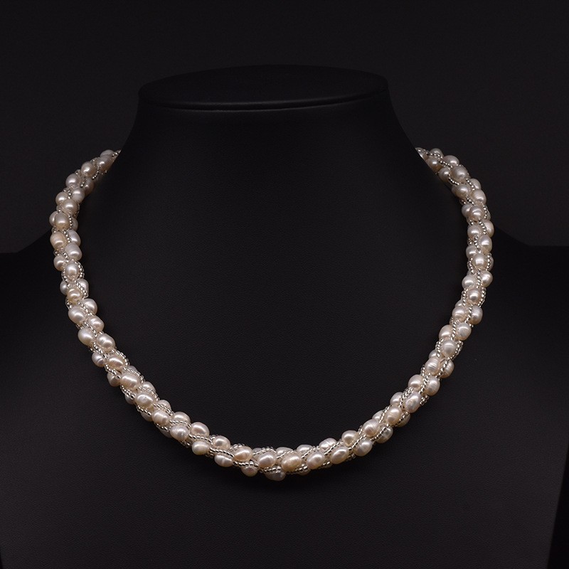 Barroco natural collar de perlas de agua dulce exquisita moda versátil cadena de clavícula para niñas accesorios accesorios accesorios al por mayor