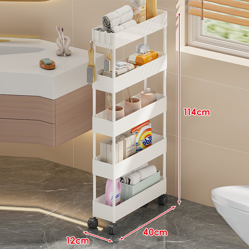 흰색 12CM 5단 좁은 수납선반(표준형)