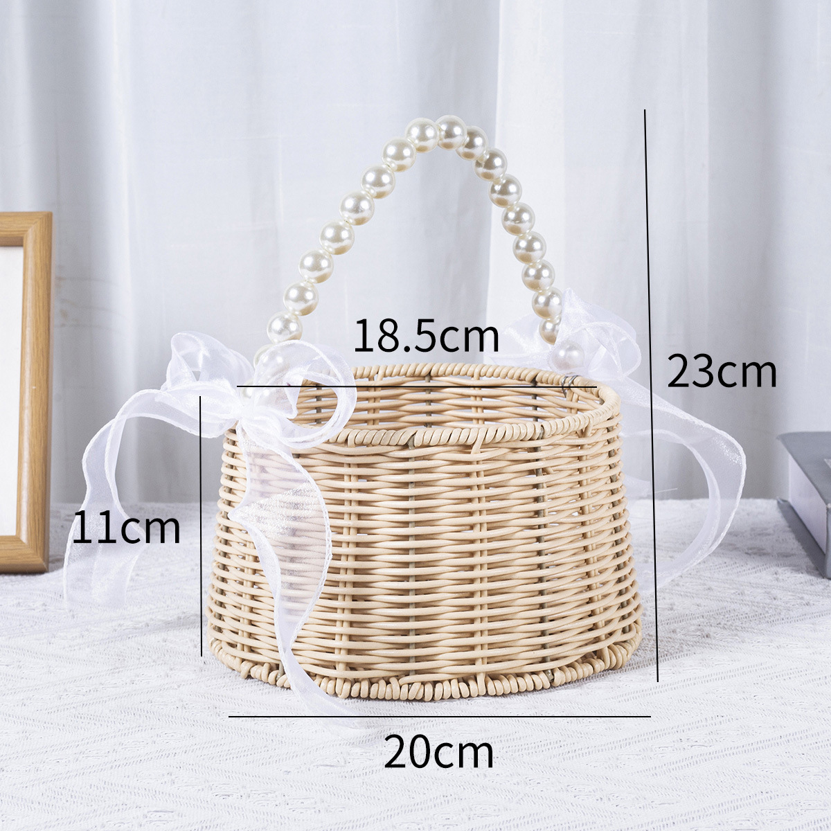 Cesta Tejida de Flores de Vid, Hecha a Mano y Decorativa para Fiestas y Arreglos Florales image 48