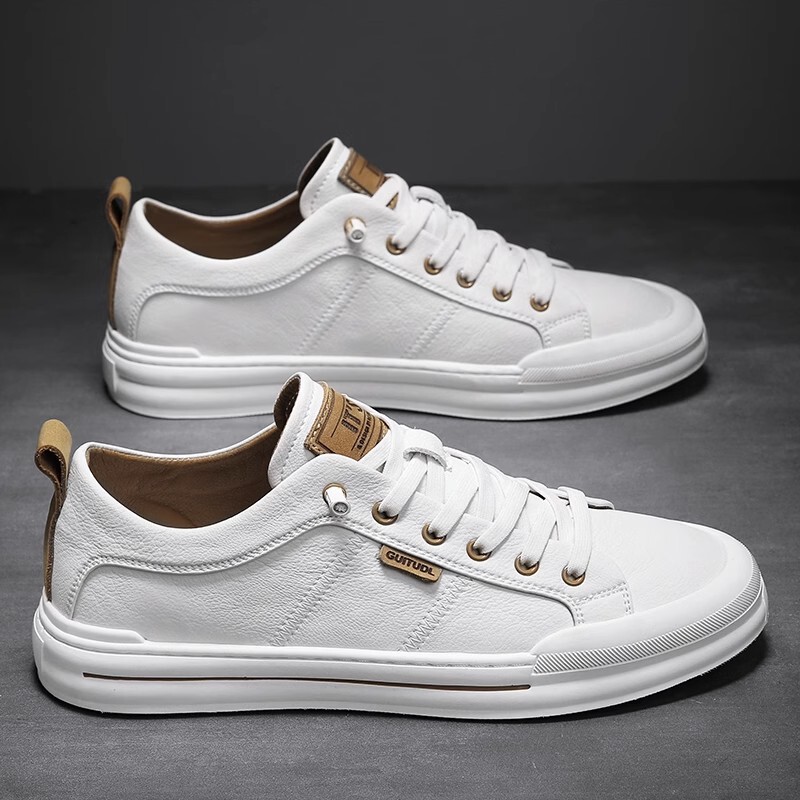Men's Shoes Autumn High-End Versatile Sneakers Slip-On Leather Shoes Sports Genuine Leather Small White Shoes Trendy Shoes Cross-Border Foreign Trade Men's Shoes Autumn High-End Versatile Sneakers Slip-On Leather Shoes Sports Genuine Leather Small White Shoes Trendy Shoes Cross-Border Foreign Trade