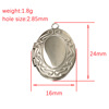 Polishing cloth stainless steel, round photo frame, commemorative necklace, pendant, mirror effect, 33.5mm