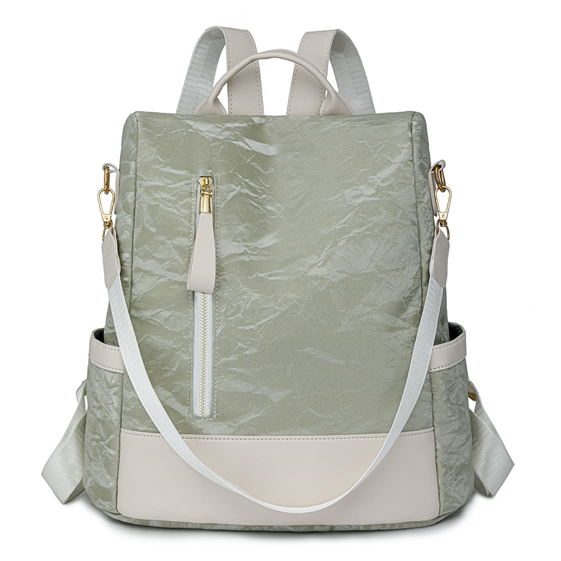 Bolsos para mujer 2024 nuevas señoras casuales mochila antirrobo color de contraste simple paquete mochila de viaje de doble propósito al por mayor