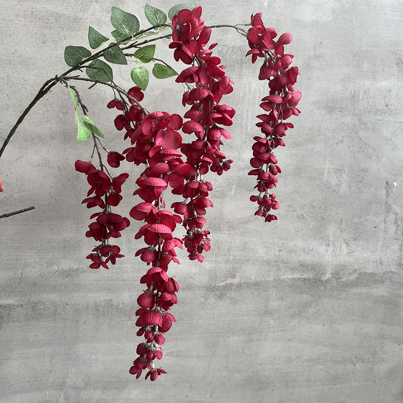 6송이 등나무꽃 - 빨강