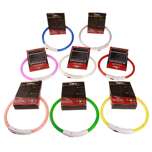 Pet Collar Dog Luminous Rechargeable Collar Cat Large Dog Outing Dog Collar Pet Supplies Factory Wholesale