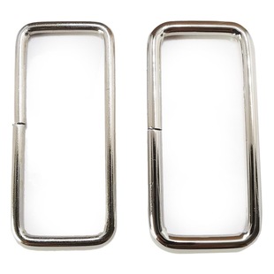 Spot supply of metal wire square buckle luggage hardware accessories long square buckle iron nickel-plated rectangular Lip Buckle wholesale