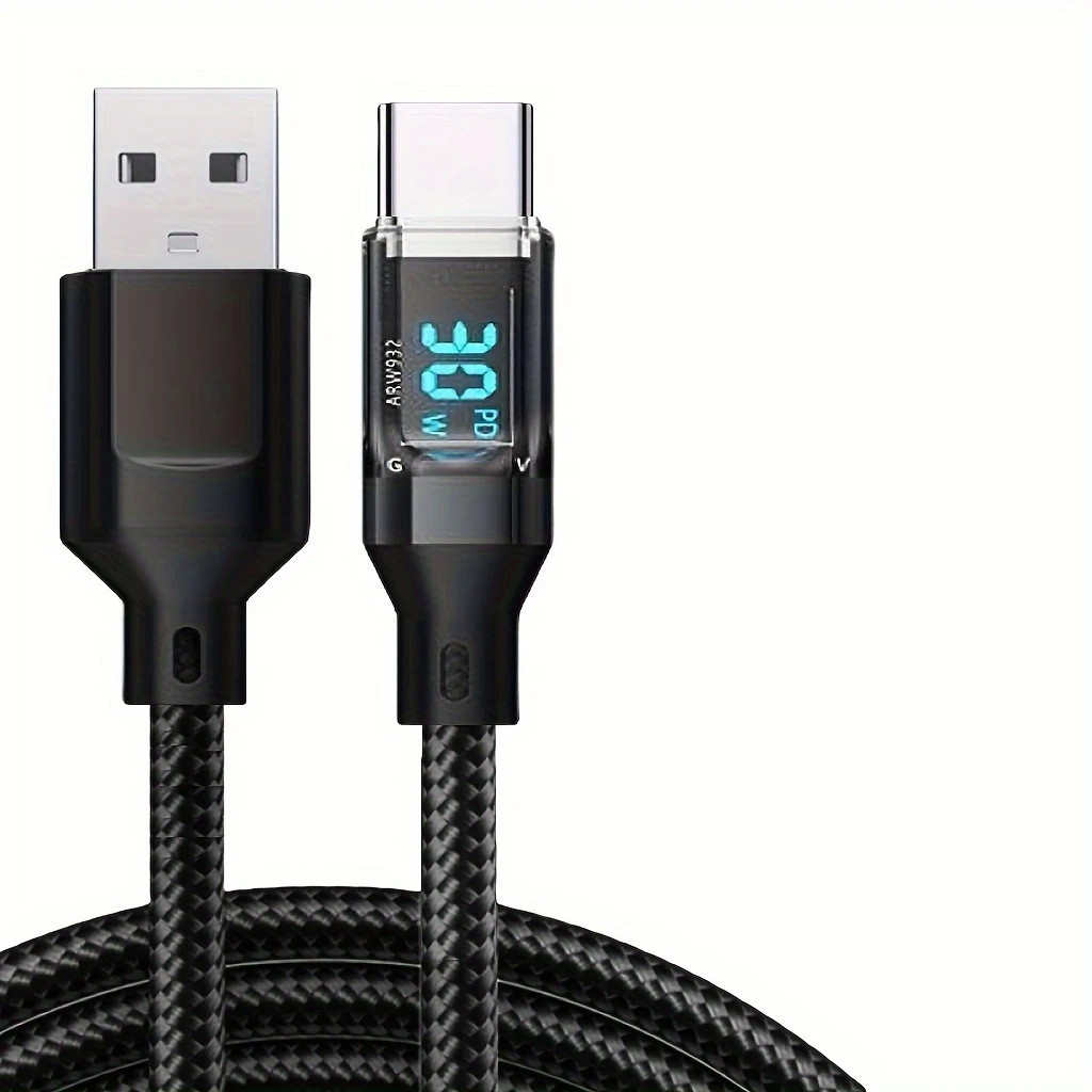 E-Marker Chip Digital Display Pd240W Digital Display Data Cable Suitable for Mobile Phones, Notebooks and Tablets Super Fast Charging Cable