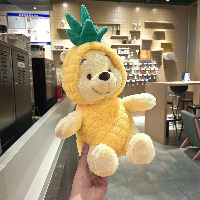 Nuevo peluche de oso con diseño de piña y limón, lindo muñeco de peluche, almohada para dormir para niñas, regalo de cumpleaños, muñeco de peluche.
