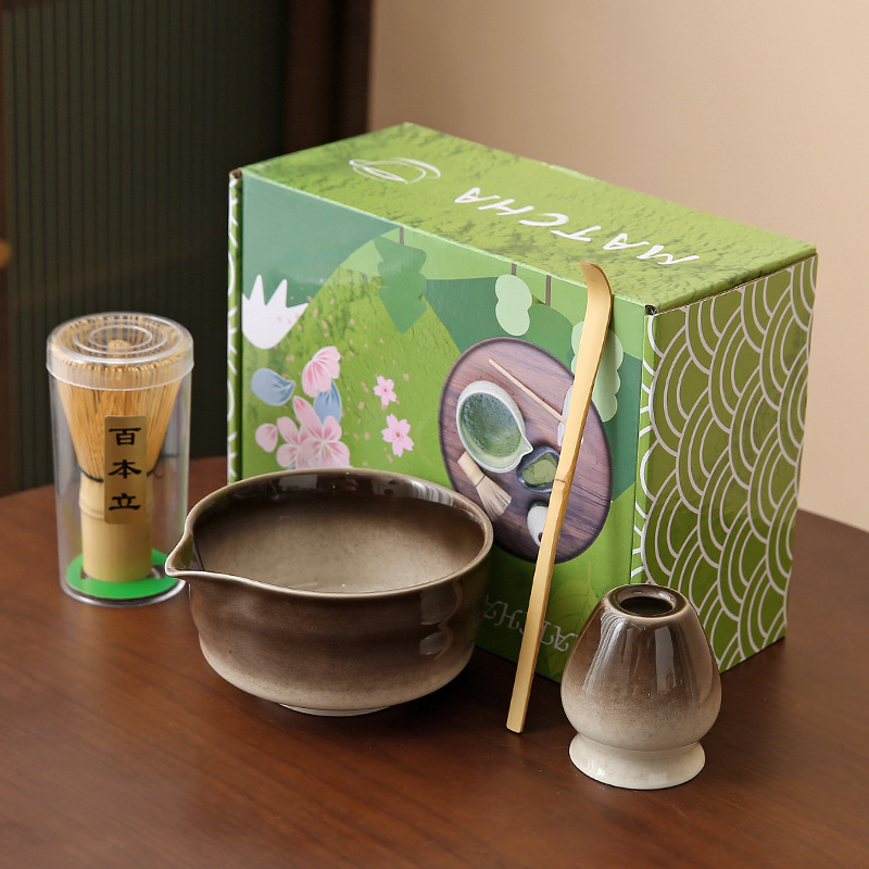 Japonés Matcha tazón Matcha túnica canción té herramientas de pedido taza de té de cerámica taza de té mezclador Matcha cepillo taza de té