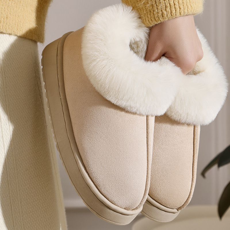 Zapatillas de peluche nuevas zapatillas de algodón de invierno anti-deslizante de invierno para mujeres y hombres. image 21