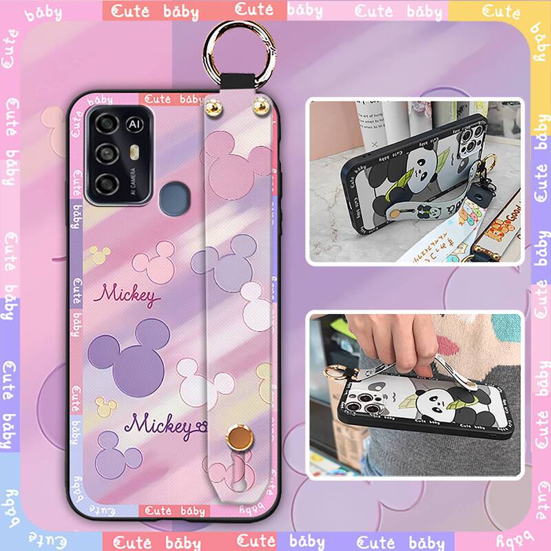 Suitable for Zte Mobile Phone Case Geometric Cartoon Soft Shell Cute New Couple Creative Stand Animation Personalized Cooling