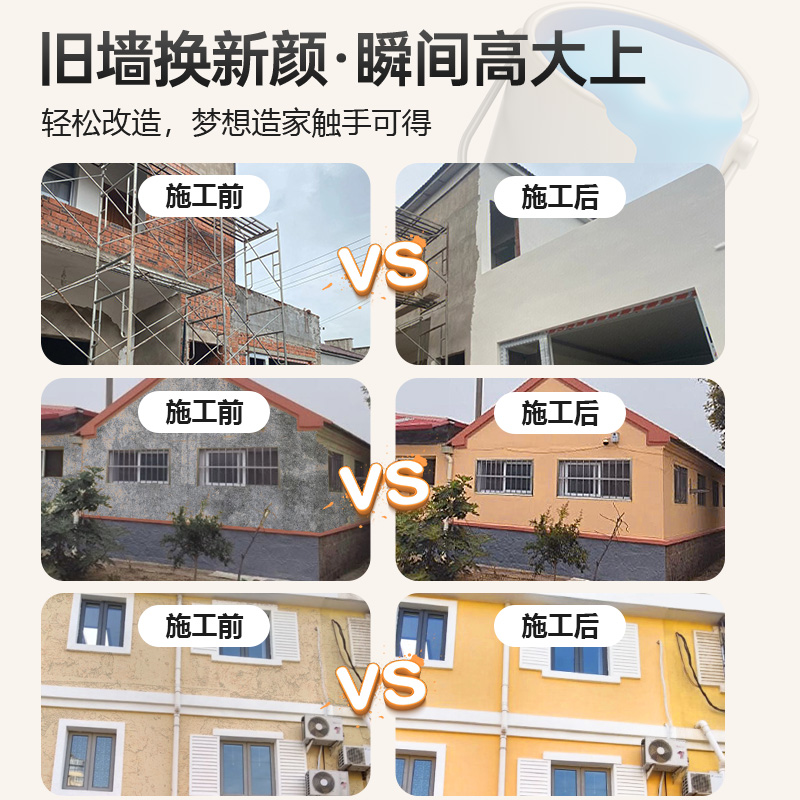 Pintura de pared de ladrillo rojo pintura de pared exterior impermeable pintura de pared de ladrillo solar auto-brillado balcón pintura especial de látex para pared de cemento al aire libre