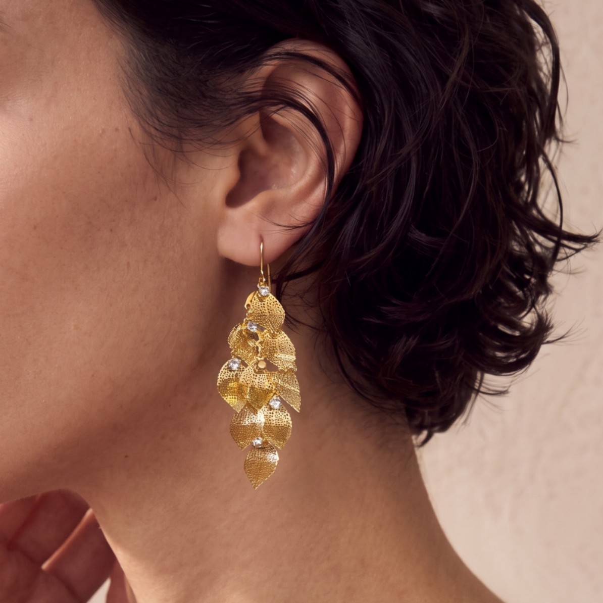 New tassel cubic zirconia earrings, niche designer earrings, light luxury and high-end earrings for women, factory wholesale