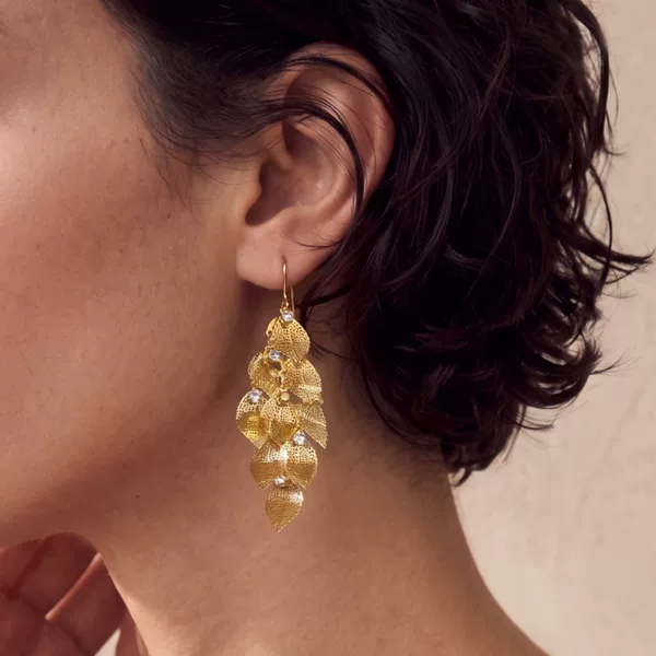 New tassel cubic zirconia earrings, niche designer earrings, light luxury and high-end earrings for women, factory wholesale