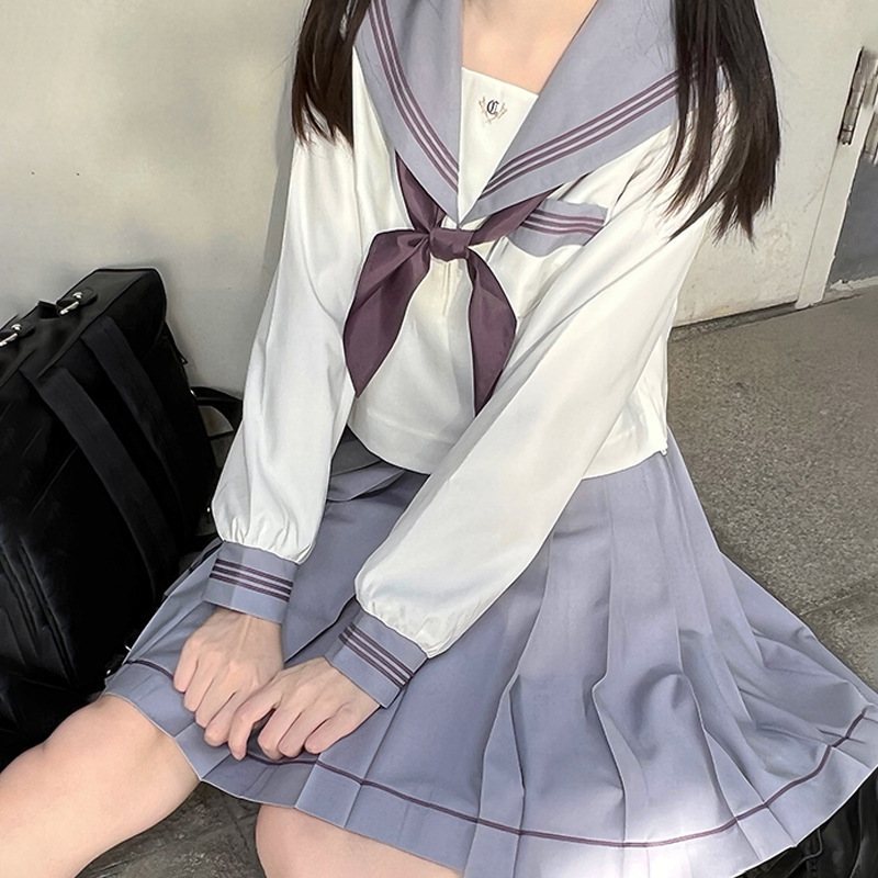 Yueno HOUSE Original New Product * Fujiko * Special Grey Purple Summer Dress Middle Dress Short Sleeve