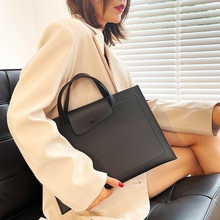 Dropshipping Logo Briefcase Notebook Laptop Bag Men and Women Gift Pu Leather Tablet Storage Car Stitching