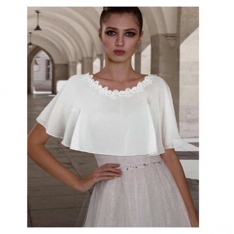 Summer short shiffon solid color thin breathable cloak