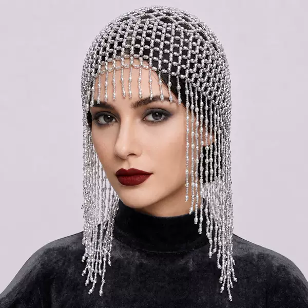 Amazon's New Bridal Hair Accessories for Vacation Travel Photoshoots, Wedding Dresses, Headpieces, Retro Exotic Style Tassel Hair Hats