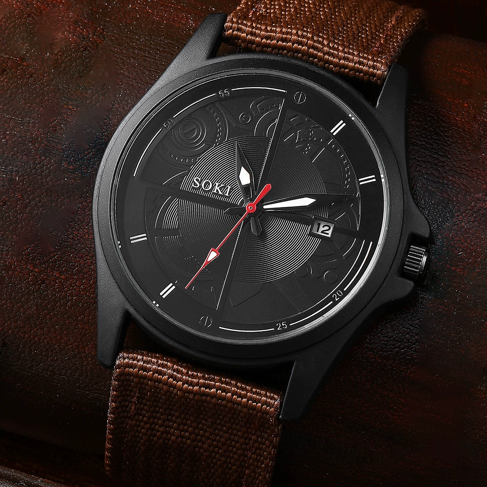 Хлопковые спортивные кварцевые часы, модные часы, AliExpress, Wish, wholesale, 2022