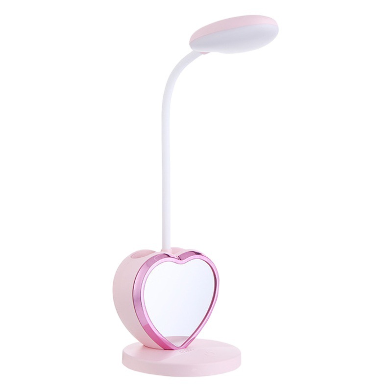 2024 LED creativo aprendizaje protección de los ojos lámpara de escritorio multi-funcional amor estudiante titular de la pluma del hogar recargable noche luz dormitorio