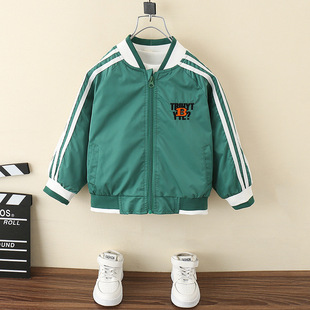 Boys' 2025 New Baseball Uniform Tops Spring and Autumn Style Children's Spring Tops Handsome Baby Spring Tops