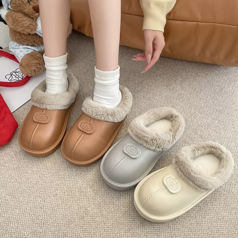 休闲外穿轻便平底棉拖鞋女居家室内加绒保暖EVA冬季新款宿舍棉鞋