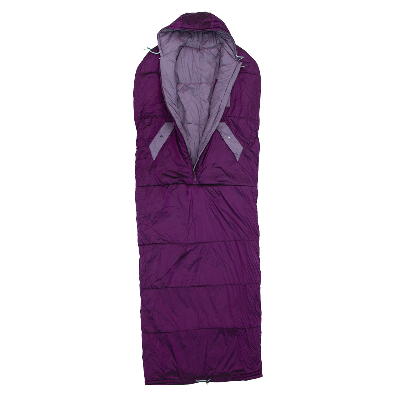 보라색 긴 망토 침낭