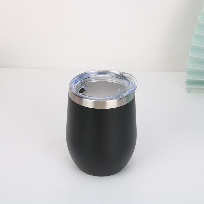 Transfronterizo dedicado 12oz taza de cáscara de huevo doble capa de acero inoxidable taza de regalo creativo en forma de U taza de vacío del coche logotipo impreso