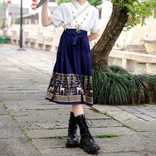 儿童马面裙大童12-15岁中国风套装夏款短袖上衣半裙女童明制汉服