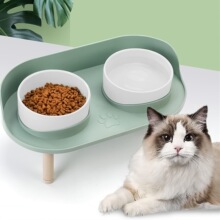 M 99191 Anti-Spill Double Bowl Pet Food Dish ����˫ʳ��