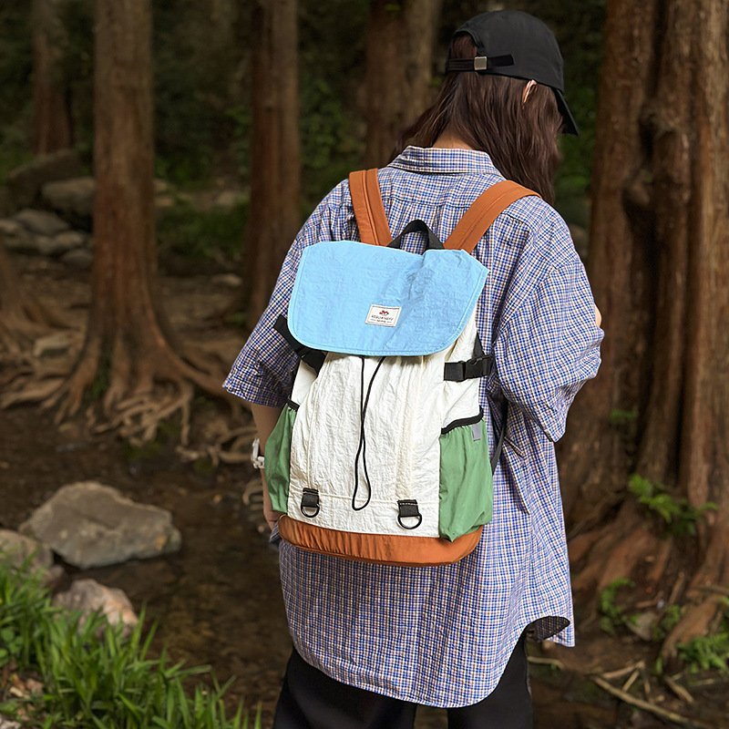 Lightweight Hiking Mountaineering Bag, Outdoor Sports Travel Bag, Contrasting Color Design, Commuter Backpack, Leisure Travel Backpack