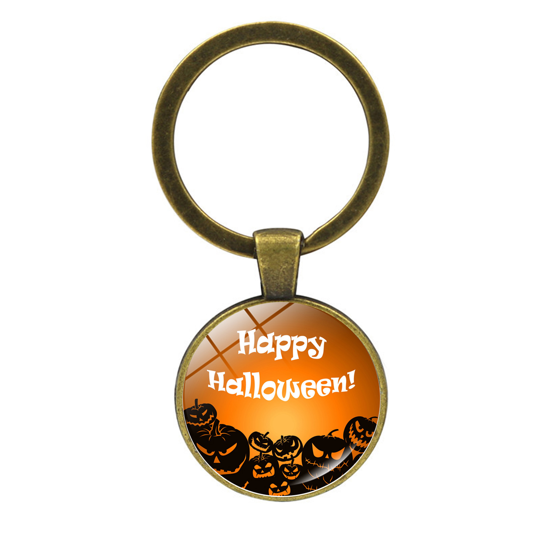 Halloween Pumpkin Keychain Time Jewel Pendant Bag Accessories_voghion.com
