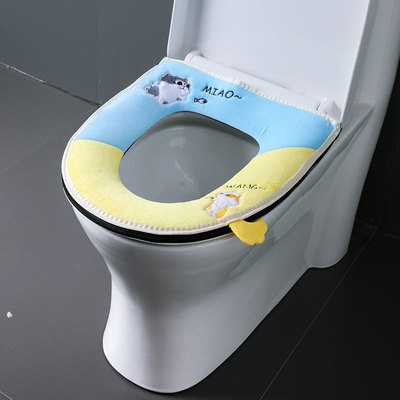 Cojín del asiento del inodoro del hogar Four Seasons Universal cubierta del inodoro gran invierno engrosada cojín del asiento del inodoro cojín