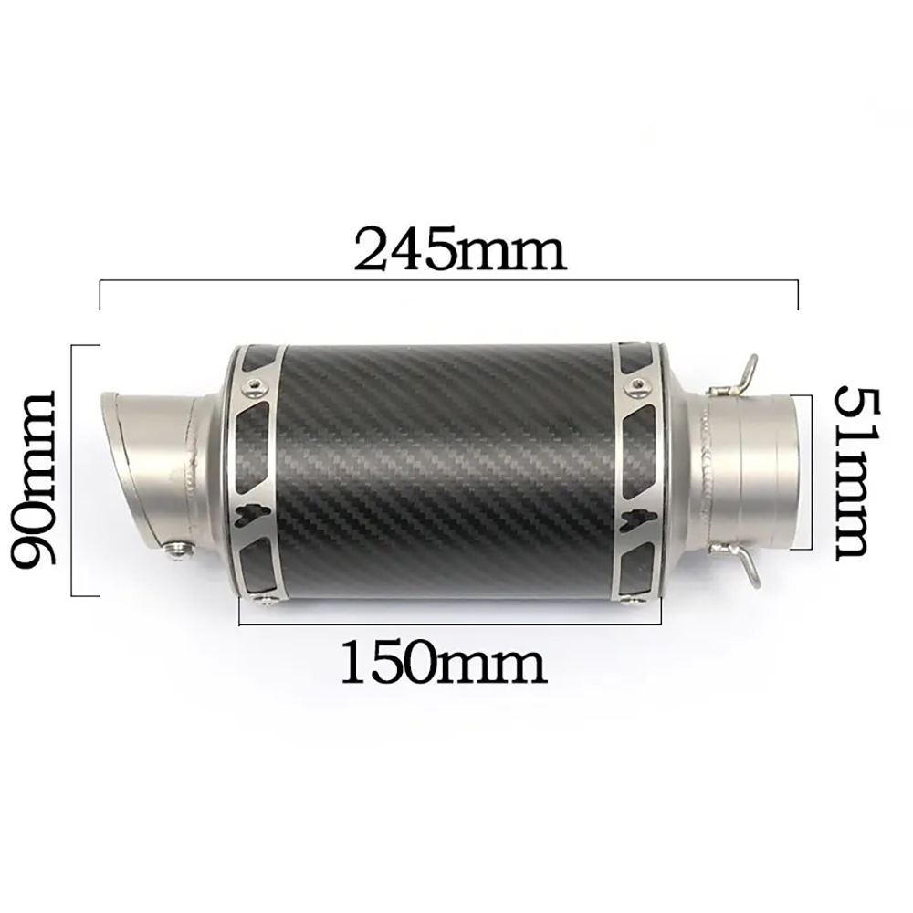 51mm universal modified exhaust tail section exhaust pipe modified for motorcycle MT09/R25/NINJA400