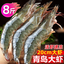 东上御品青岛大虾鲜活新鲜大青虾海虾冻虾白虾基围虾一箱整批发