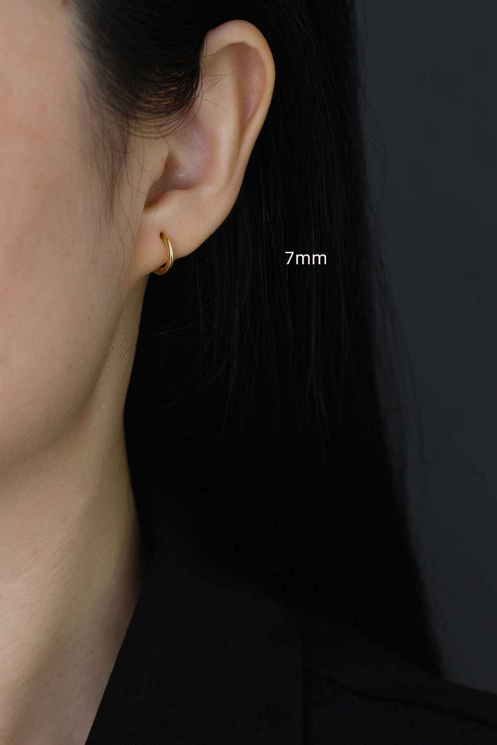 Simple Style Circle Sterling Silver Plating Hoop Earrings 1 Pair