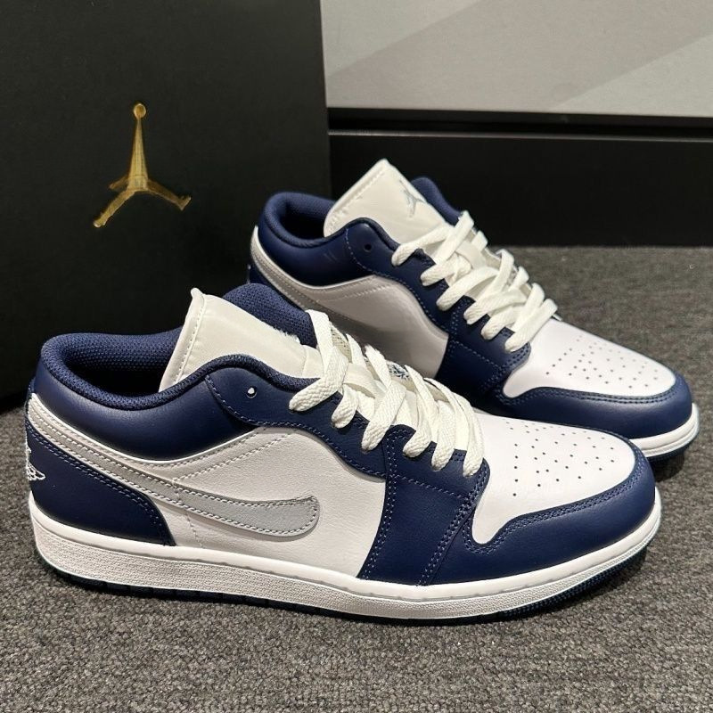 Putian Pure Original Aj White and Blue Crackle Pattern Low-Top Sneakers for Men and Women, Navy Blue High-Value Campus Fashion Putian Pure Original Aj White and Blue Crackle Pattern Low-Top Sneakers for Men and Women, Navy Blue High-Value Campus Fashion