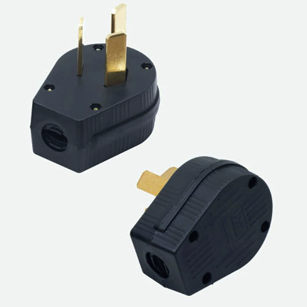 NEMA 10-50P 50A 125/250V американская/канадская трехфазная четырёхпроводная заранее собранная проводка, 3 плоских высокомощных контакта