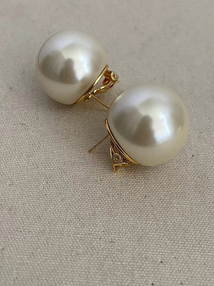 Ear Studs Classification 1 Pair Simple Style Round Imitation Pearl Ear Studs
