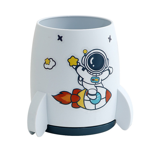 Creative Multi-functional Small Rocket Pen Holder, Desk Organizer Cartoon Cute Student Large Capacity Office Desk DIY Pen Tower