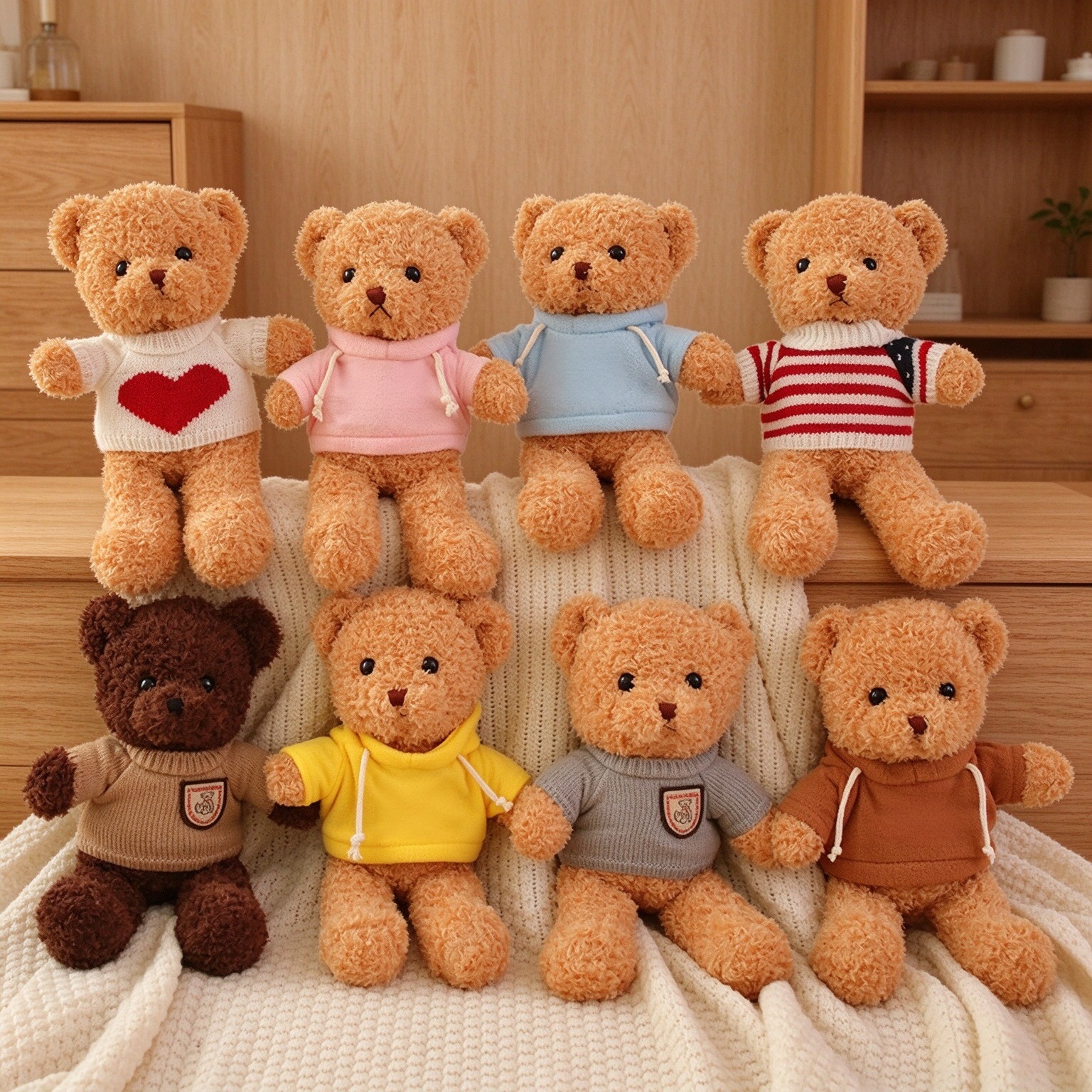 Sweatshirt Bear, Teddy Bear Plush Toy, Stuffed Bear Pillow, Doll, Wedding Doll, Claw Machine, Company Annual Meeting