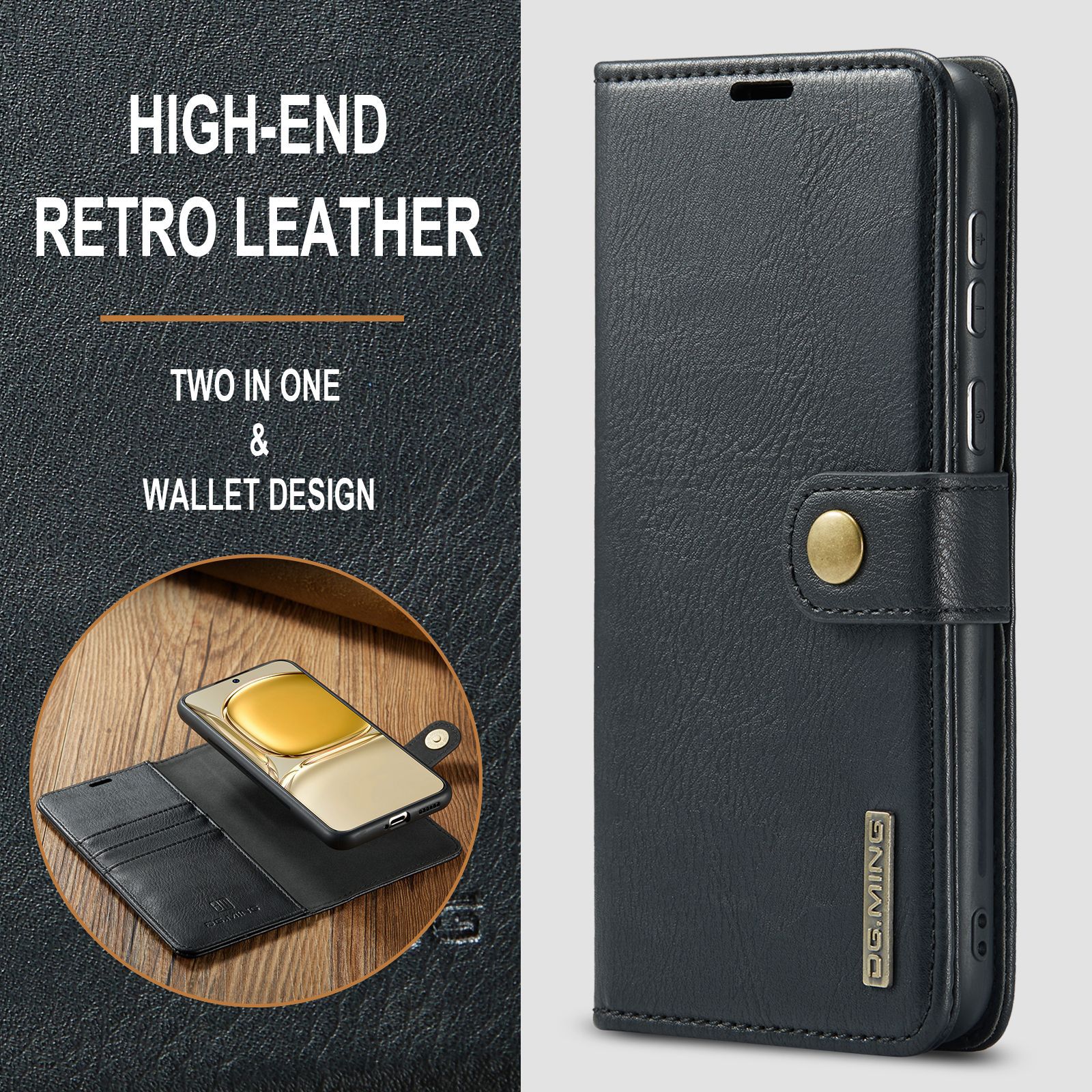Magnetische Handyhülle Aus Leder Für Huawei P50 Und P50 Pro_voghion.com