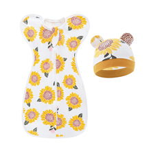 四季通用婴儿襁褓投降式纯棉防惊跳睡袋春秋夏薄款新生儿睡袋跨境