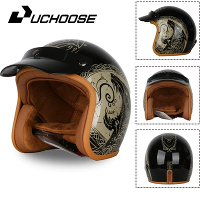 Motosiklet kaskı (dəbilqə) – Helmet for Scooters and - bright-black-fox-m
