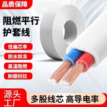 RVVB銅包鋁白色扁平護套線2芯1.52.54 6平方家用軟電線電纜線廠家