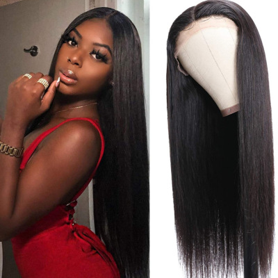 蕾丝真发假发跨境欧美假发女长直发真人假发13x4Lace Front Wigs|ms