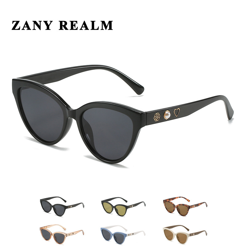 Nuevo ojo de gato retro en línea gafas de sol de la celebridad exquisito Chanel perla Camelia anti-azul gafas de luz fabricante en stock 5001